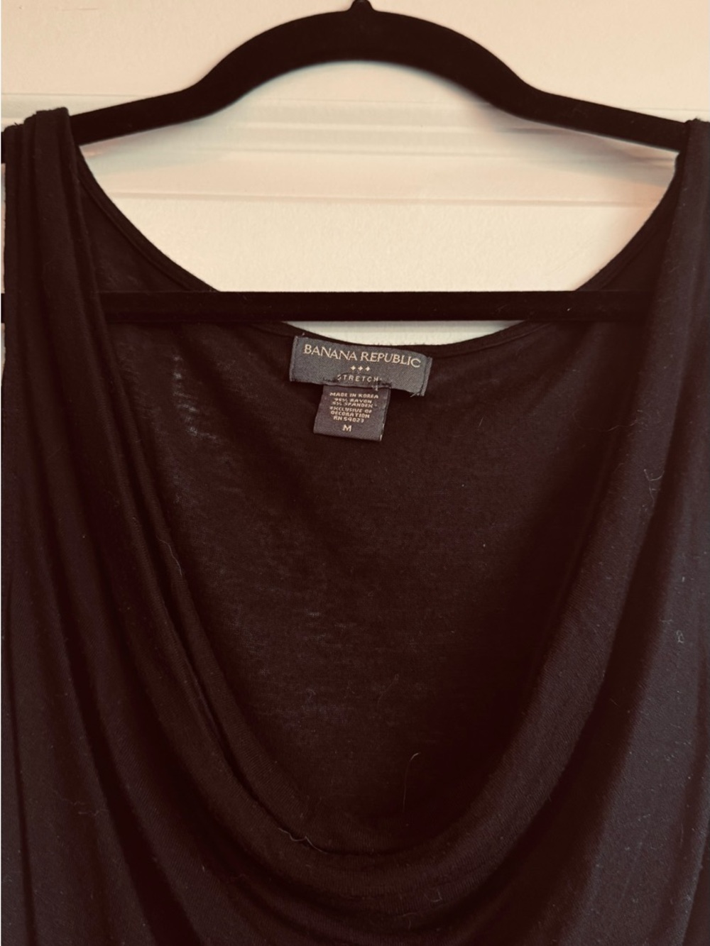 Banana Republic Black Cowl-Neck Tank Top - Picture 2 of 4